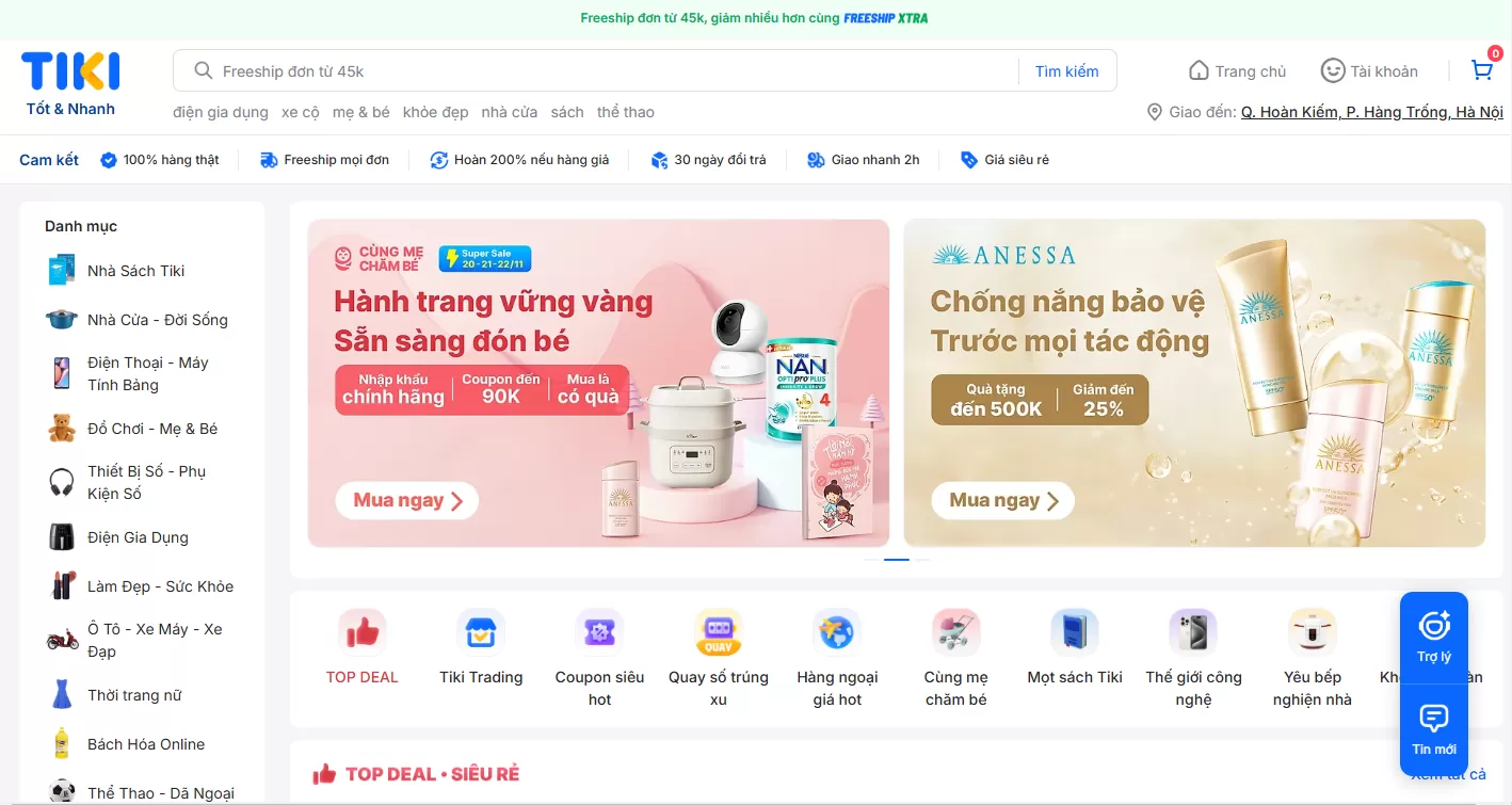 Các trang web bán hàng online